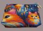 Preview: Kosmetiktasche Täschchen Katzen bunt