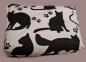 Preview: Kosmetiktasche Täschchen Baumwolle schwarze Katzen