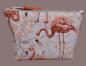 Preview: Kosmetiktasche Täschchen wasserabweisend Flamingos