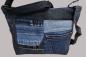 Preview: große Handtasche Patchwork Upcycling Jeanstasche klassisch