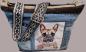 Preview: große Handtasche Upcycling Jeanstasche franz. Bulldogge