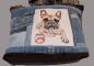 Preview: große Handtasche Upcycling Jeanstasche franz. Bulldogge