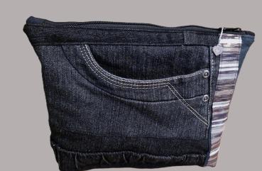 Kosmetiktasche Allzwecktasche Jeans Upcycling