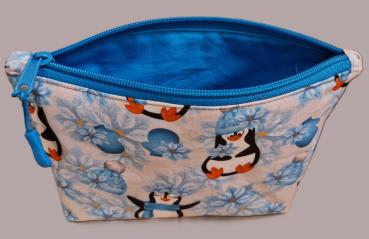 Kosmetiktasche Täschchen Pinguine Eisblumen