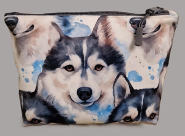 Kosmetiktasche  Täschchen   Husky  Velours