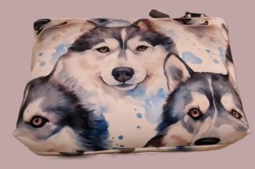 Kosmetiktasche  Täschchen   Husky  Velours