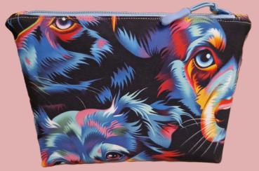 Kosmetiktasche Täschchen  Softshell Hunde