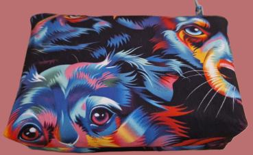 Kosmetiktasche Täschchen  Softshell Hunde