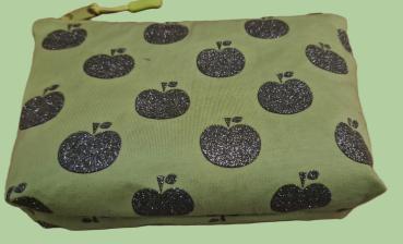 Kosmetiktasche Täschchen  Glitzer Äpfel