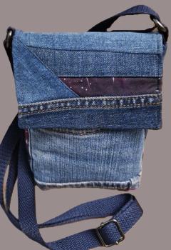 Mini Handtasche Patchwork Upcycling Jeanstasche