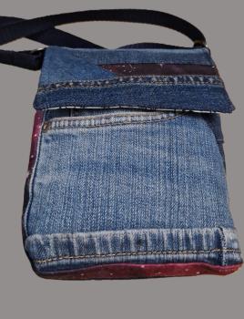Mini Handtasche Patchwork Upcycling Jeanstasche
