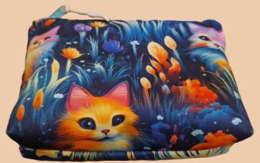 Kosmetiktasche Täschchen Katzen bunt