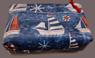Kosmetiktasche Täschchen Velours Maritim