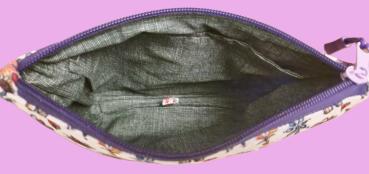 Kosmetiktasche Täschchen Velours mexikanische Totenköpfe