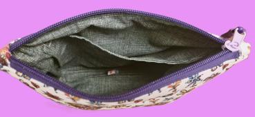 Kosmetiktasche Täschchen Velours mexikanische Totenköpfe
