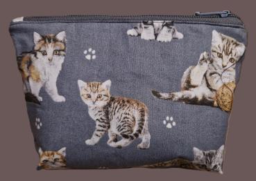 Kosmetiktasche Täschchen Baumwolle  Katzen