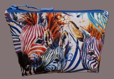 Kosmetiktasche Täschchen wasserabweisend Zebras