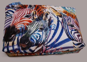 Kosmetiktasche Täschchen wasserabweisend Zebras