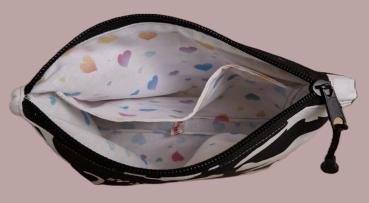 Kosmetiktasche Täschchen Baumwolle weiße Katzen