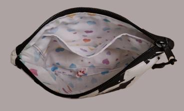 Kosmetiktasche Täschchen Baumwolle schwarze Katzen