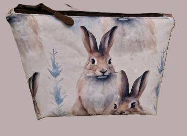 Kosmetiktasche Täschchen wasserabweisend Hase