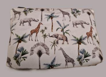 Kosmetiktasche Täschchen Baumwolle  Tiere Afrika