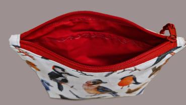 Kosmetiktasche Medikamente Stifte Krimskrams heimische Vögel