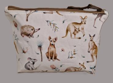 Kosmetiktasche Täschchen Baumwolle  Tiere aus Australien