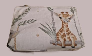 Kosmetiktasche Täschchen Baumwolle  Giraffe Elefant
