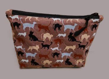 Kosmetiktasche Täschchen Baumwolle Katzen