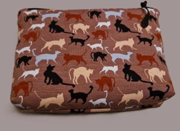 Kosmetiktasche Täschchen Baumwolle Katzen