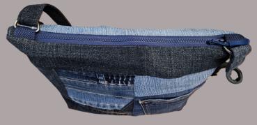 große Handtasche Patchwork Upcycling Jeanstasche klassisch