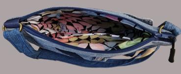 mittlere Handtasche Patchwork Upcycling Jeanstasche klassisch