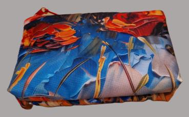 Kosmetiktasche  Allzwecktäschchen wasserabweisend Tulpen wie Öl gemalt