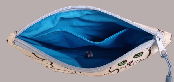 Kosmetiktasche Täschchen Katzen Katzenköpfe