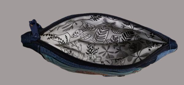 mittlere Kosmetiktasche Allzwecktasche Jeans Upcycling