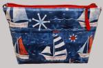 Kosmetiktasche Täschchen Velours Maritim