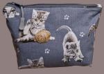 Kosmetiktasche Täschchen Baumwolle  Katzen