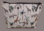 Kosmetiktasche Täschchen Baumwolle  Tiere Afrika