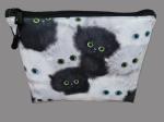 Kosmetiktasche Täschchen Medikamente Krimskrams Baumwolle Katzen
